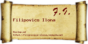 Filipovics Ilona névjegykártya